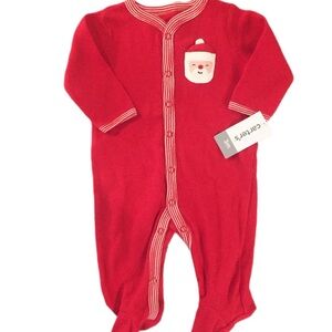 🆕 Carter’s Santa footie 3 month NWT